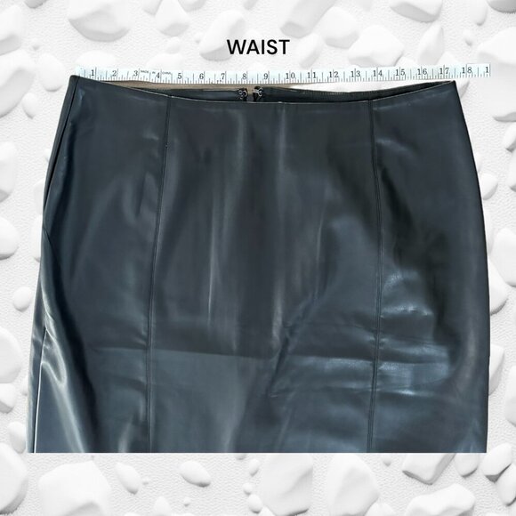 RICKIS Black Pencil Skirt in Faux Leather NWT - Picture 7 of 7